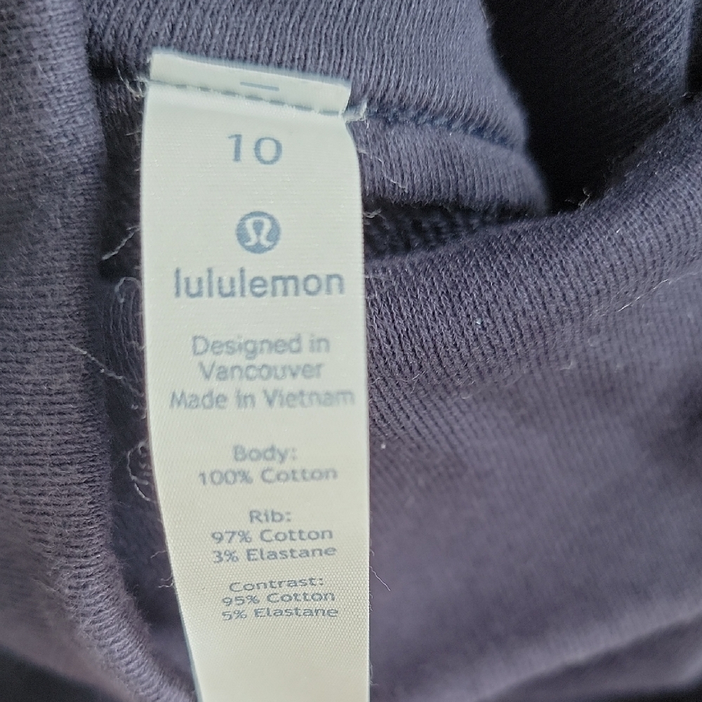 lululemon athletica Press Pause Pullover Kangaroo Pockets Funnel Neck Sz 10 - Picture 9 of 13